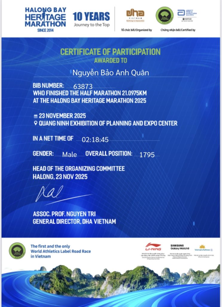 Giải chạy HM thứ hai - Halong Heritage Marathon